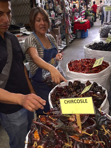 Javi at Oaxacan market